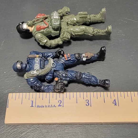 GI Joe Green Blue‎ Plastic Military Soldier Army Man Standing Action Figures - Picture 6 of 6